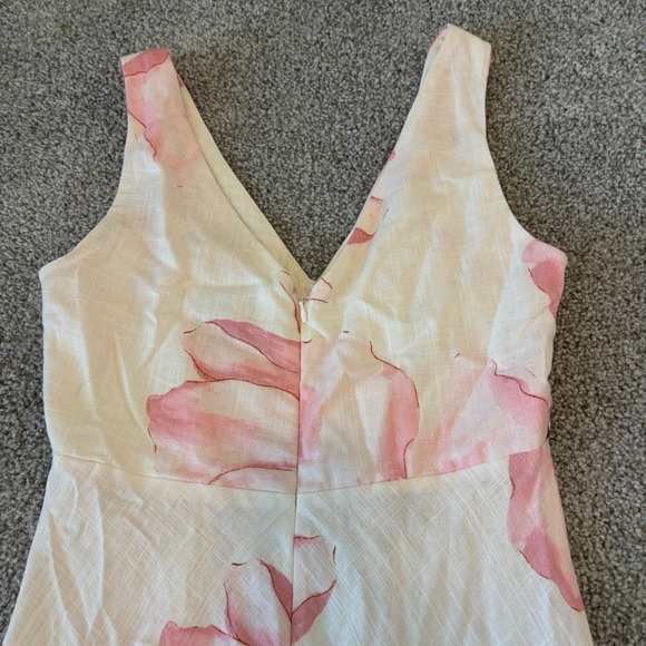 Paper Heart Maxi Dress Size Small Poppy Floral White Pink Y2K Babydoll Feminine - Picture 8 of 8